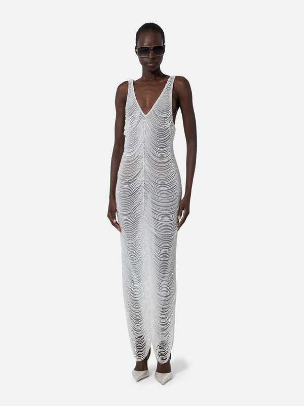 Beaded Dress White 521