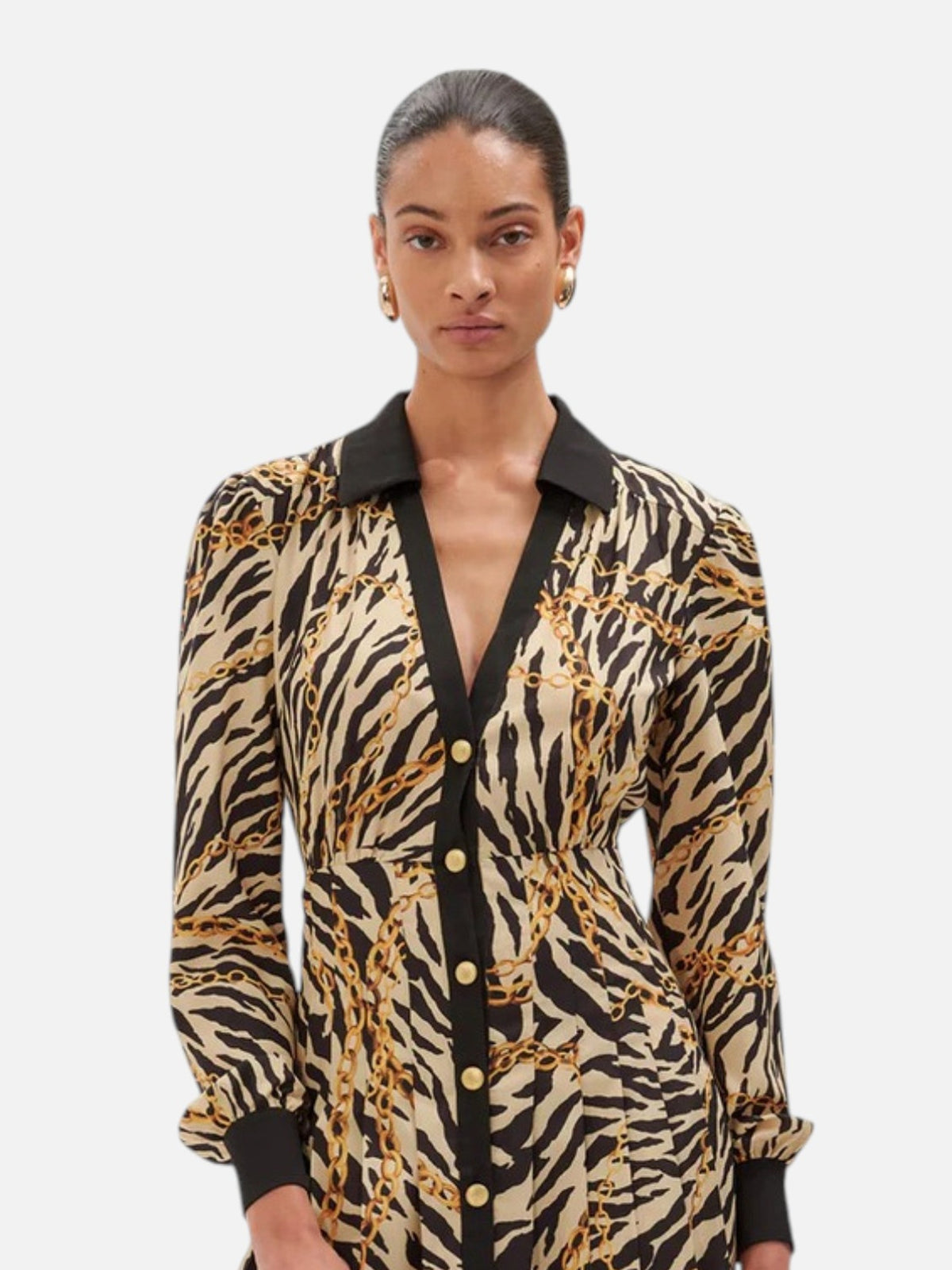 Hana Dress Mixed Zebra Cheetah