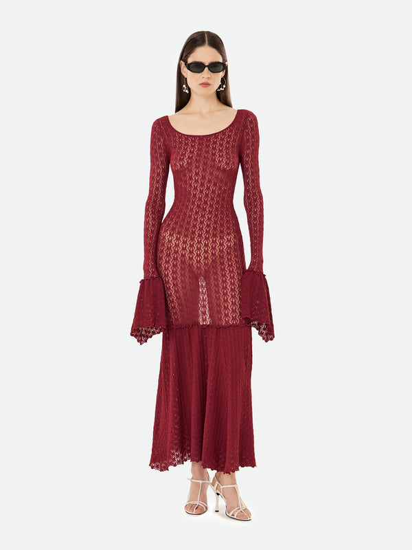 Isa Dress Bordeaux