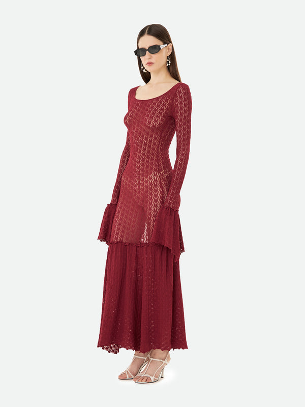Isa Dress Bordeaux