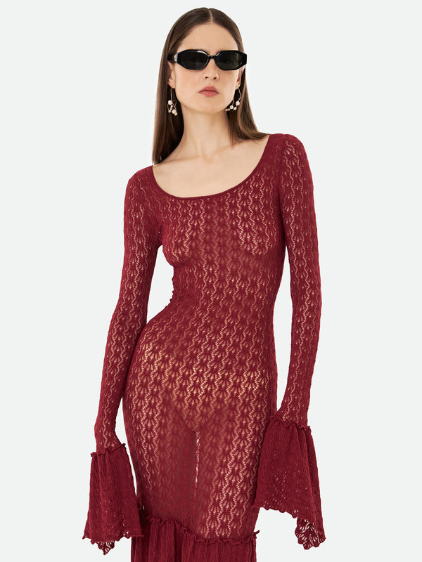 Isa Dress Bordeaux
