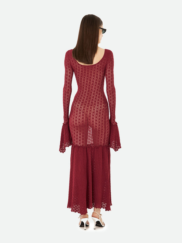 Isa Dress Bordeaux