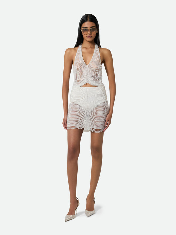Beaded Top White 376