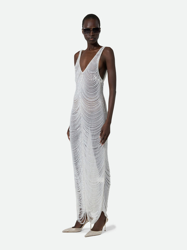 Beaded Dress White 521