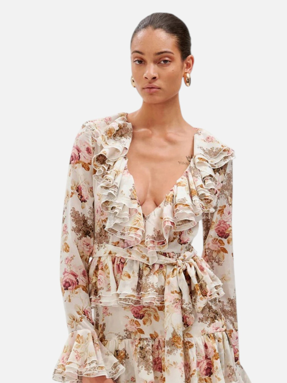 Palmero Dress Muted Floral