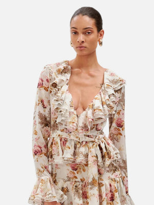 Palmero Dress Muted Floral
