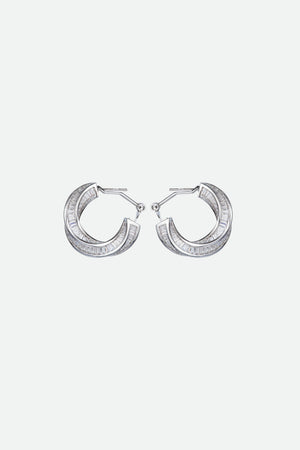 Hoop Earrings with Baguettes