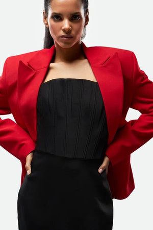 Brooch Jacket Red