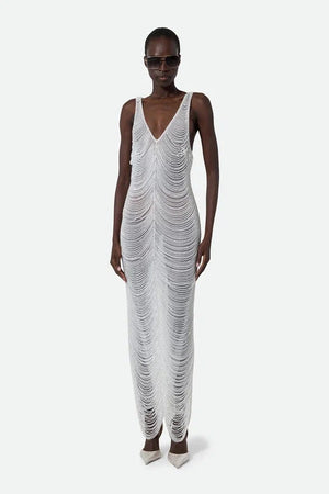 Beaded Dress White 521