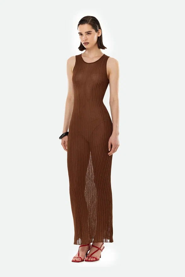 Teona dress brown