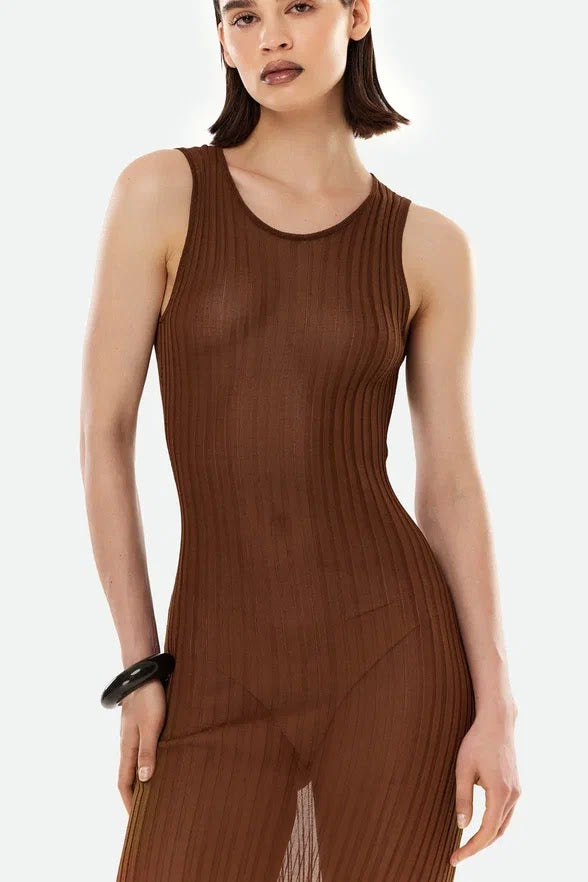 Teona dress brown